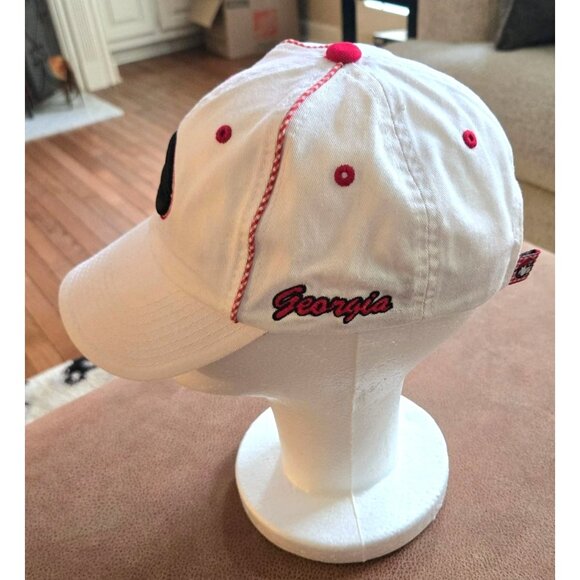 UGA Women's Baseball Cap w gingham trim Top of the World Go DAWGS - Picture 3 of 7